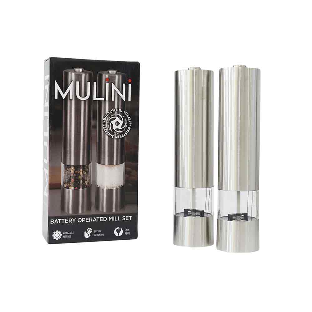 Mulini Salt & Pepper Mill Set Of 2 DD4415 Stainless Steel 22